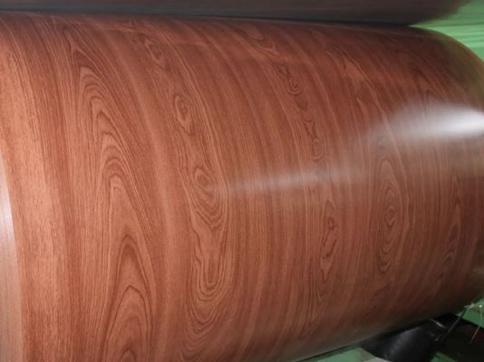 Tolerância personalizável ± 1% de grãos de madeira bobina de alumínio pré-pintada para paredes de cortina